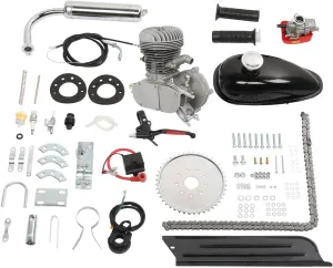 100cc Bicycle Engine Kit,2 Stroke Cycle Bicycle Gas Motorized Gasoline Engine Motor Kit,Full Set Energy Saving Bike Engine Kit for 26" 28" Bike