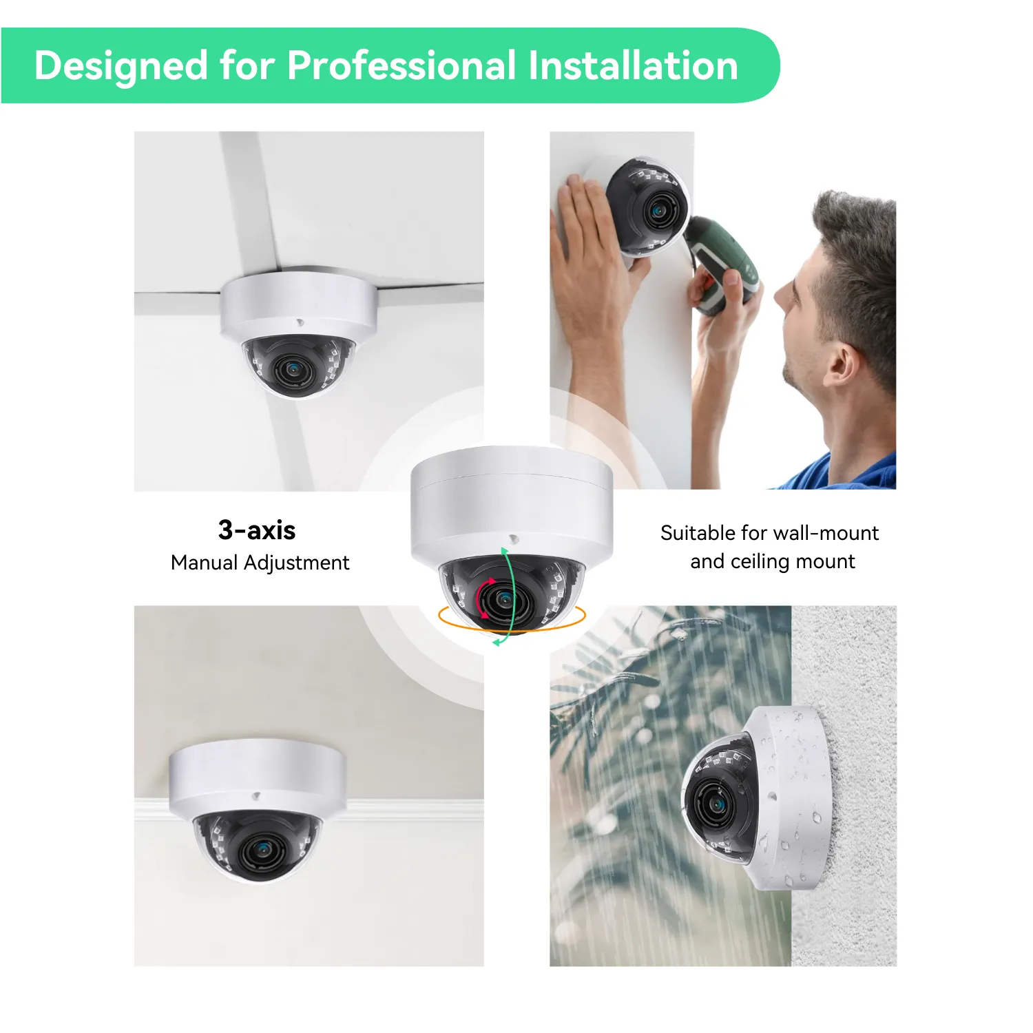 16 Channel 4K NVR PoE IP Camera System H.265  8 Channel 4K NVR with 2TB HDD and 12 Outdoor 8MP PoE Dome Security Cameras (KIT1612D8)