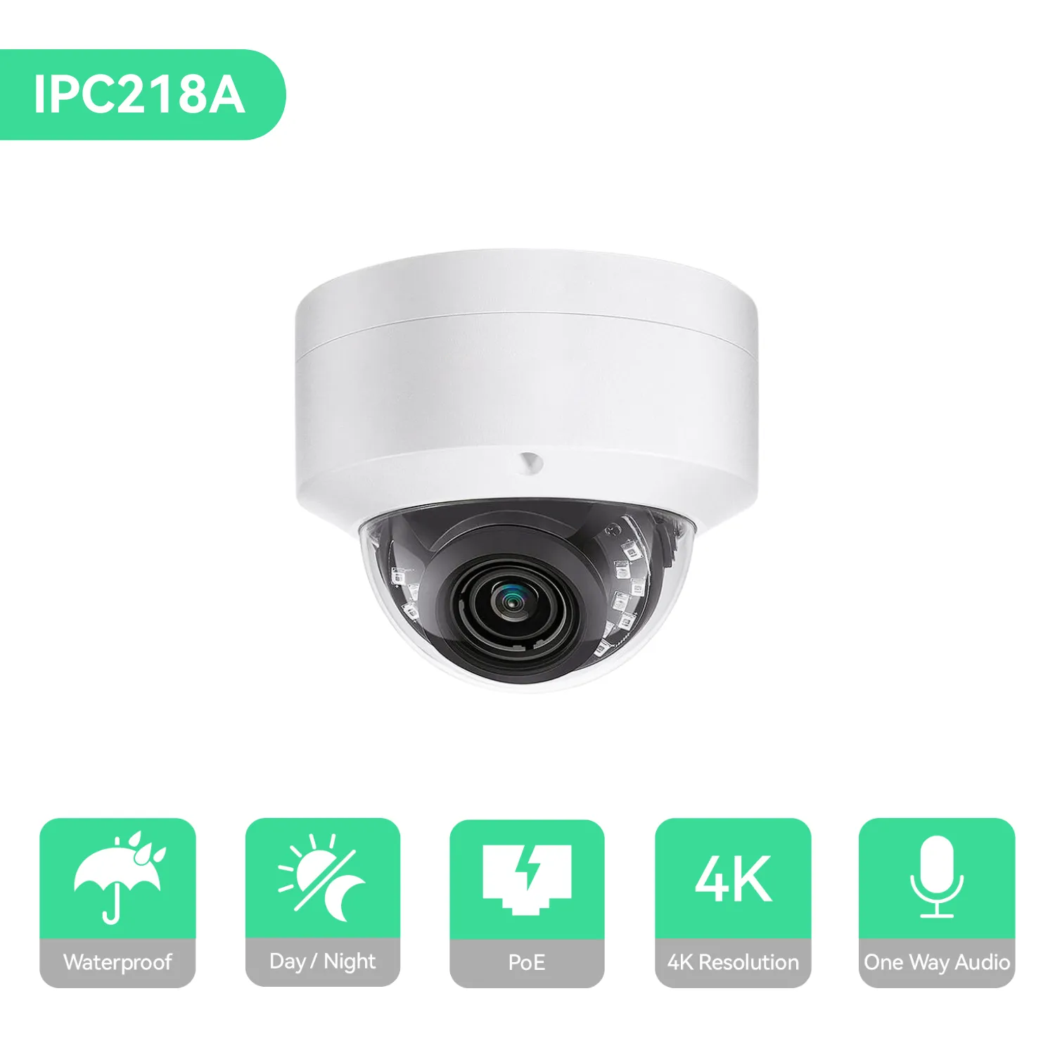 16 Channel 4K NVR PoE IP Camera System H.265  8 Channel 4K NVR with 2TB HDD and 12 Outdoor 8MP PoE Dome Security Cameras (KIT1612D8)