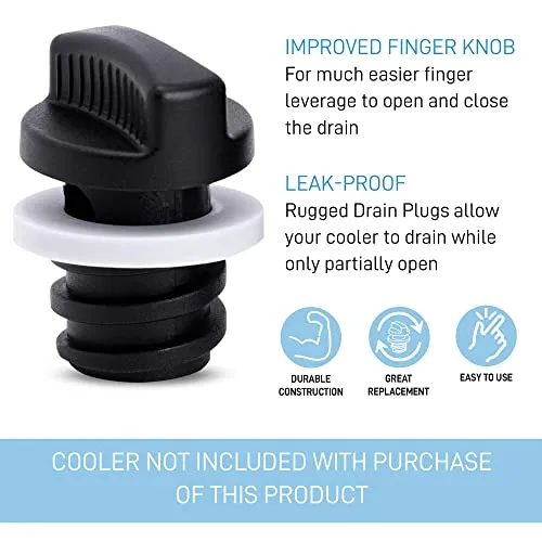 2-Pack of BEAST Cooler Accessories Replacement Cooler Drain Plugs Compatible with ORCA