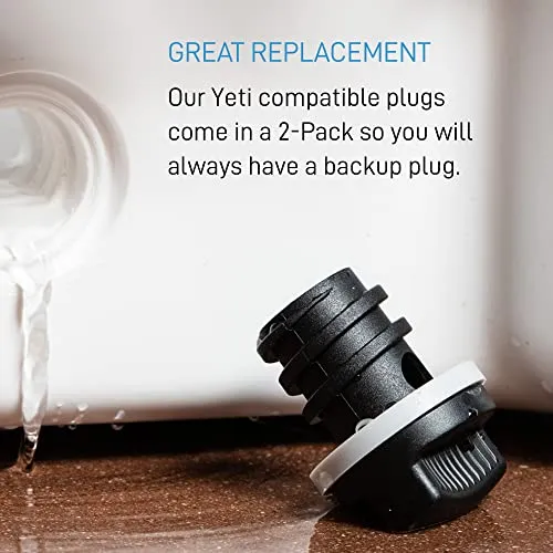 2-Pack of BEAST Cooler Accessories Replacement Cooler Drain Plugs Compatible with ORCA
