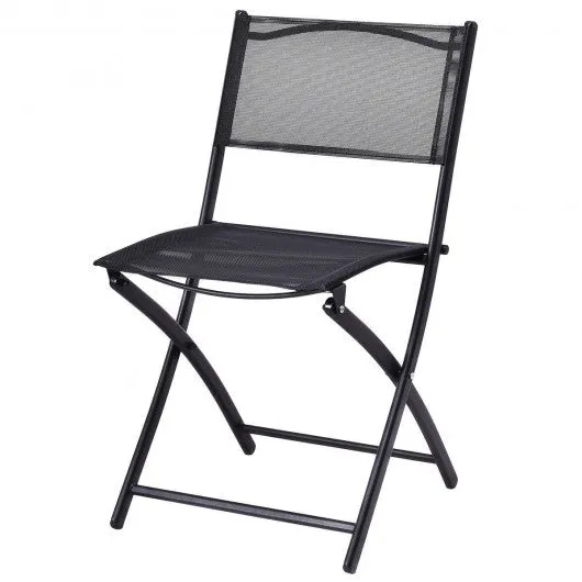 3 pcs Outdoor Folding Bistro Table Chairs Set