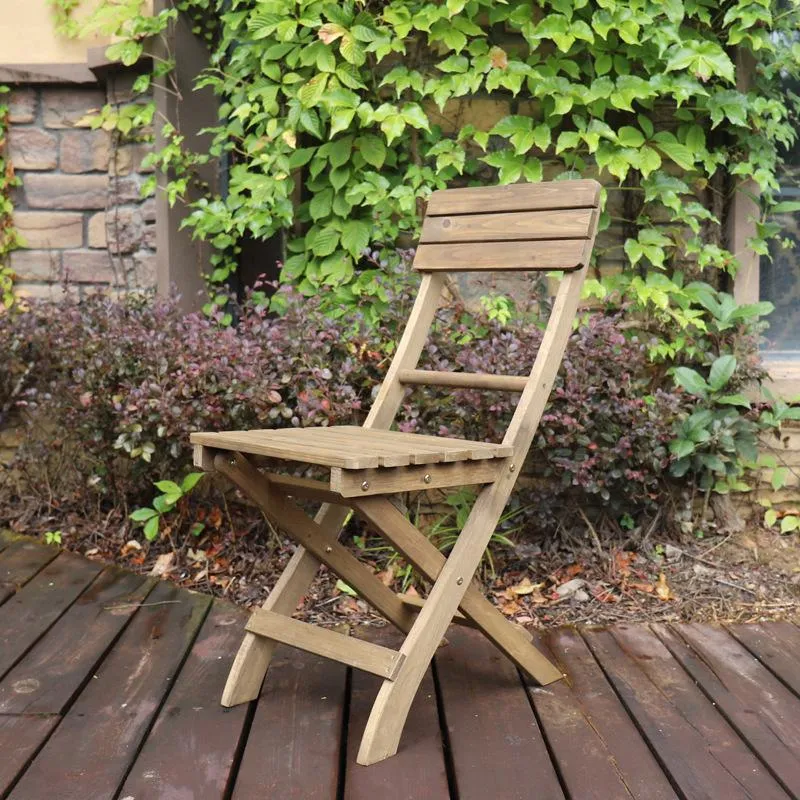 3 Piece Folding Bistro Set Solid Fir Wood Garden Outdoor Lounge Round Table Chair Set AU