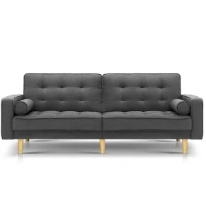 3 Seater Sofa Bed Recliner - Dark Grey