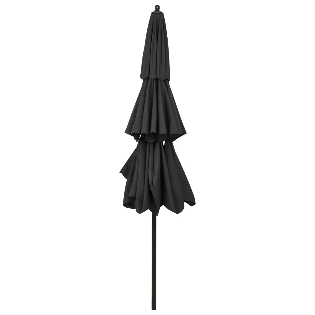 3-Tier Parasol with Aluminium Pole Anthracite 3 m
