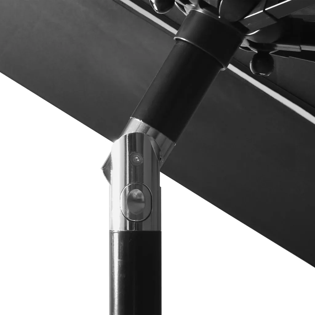 3-Tier Parasol with Aluminium Pole Anthracite 3 m
