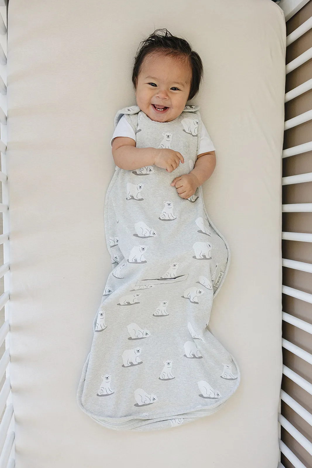 4 Season® Ultimate Baby Sleep Bag, Merino Wool & Organic Cotton, Polar Bear