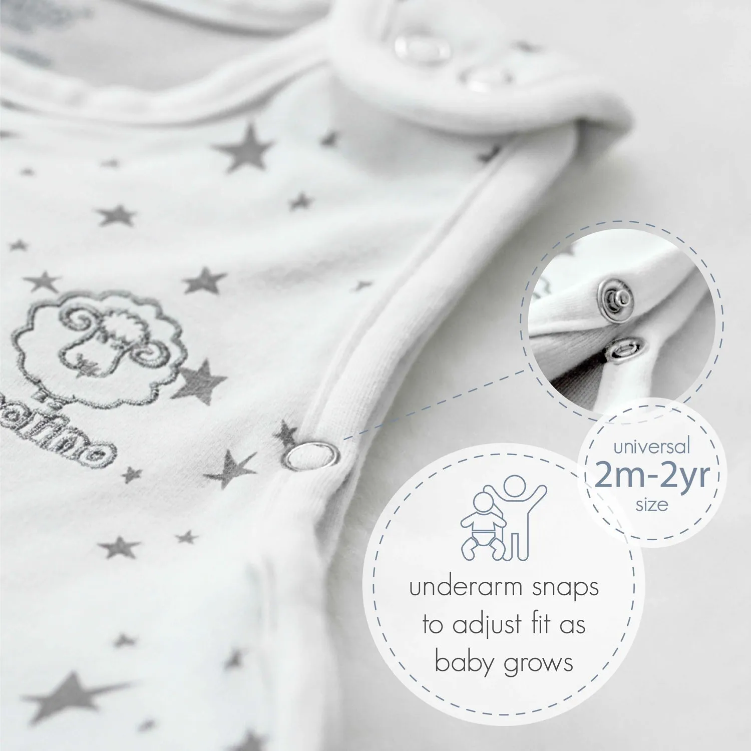 4 Season® Ultimate Baby Sleep Bag, Merino Wool & Organic Cotton, Polar Bear