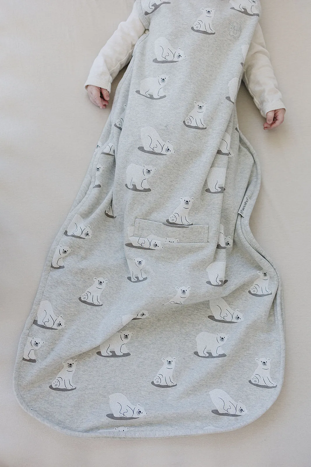 4 Season® Ultimate Baby Sleep Bag, Merino Wool & Organic Cotton, Polar Bear