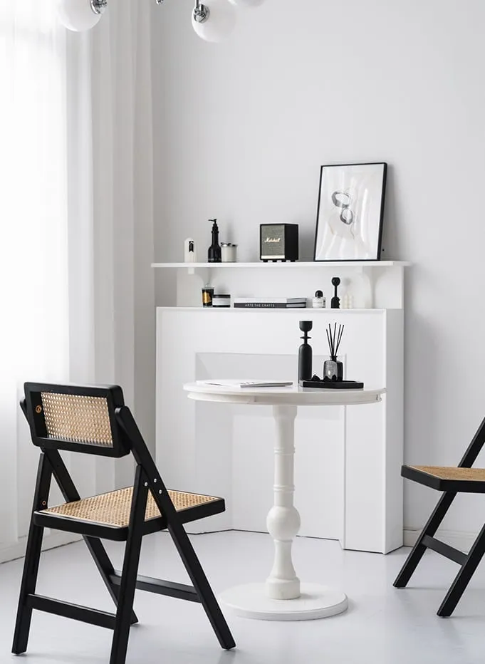 Akai Rika - Solid Wood & Rattan Dining Chair | Folding Chair