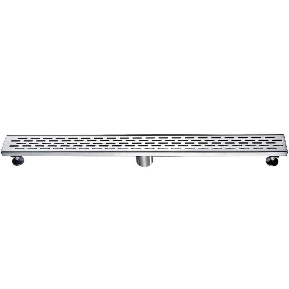 ALFI ABLD32C-BSS 32" Modern Stainless Steel Linear Shower Drain with Groove Holes