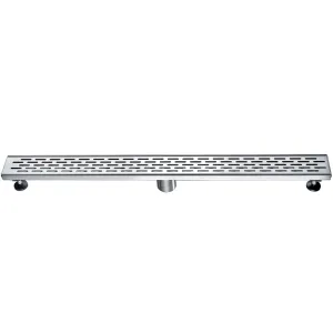 ALFI ABLD32C-BSS 32" Modern Stainless Steel Linear Shower Drain with Groove Holes