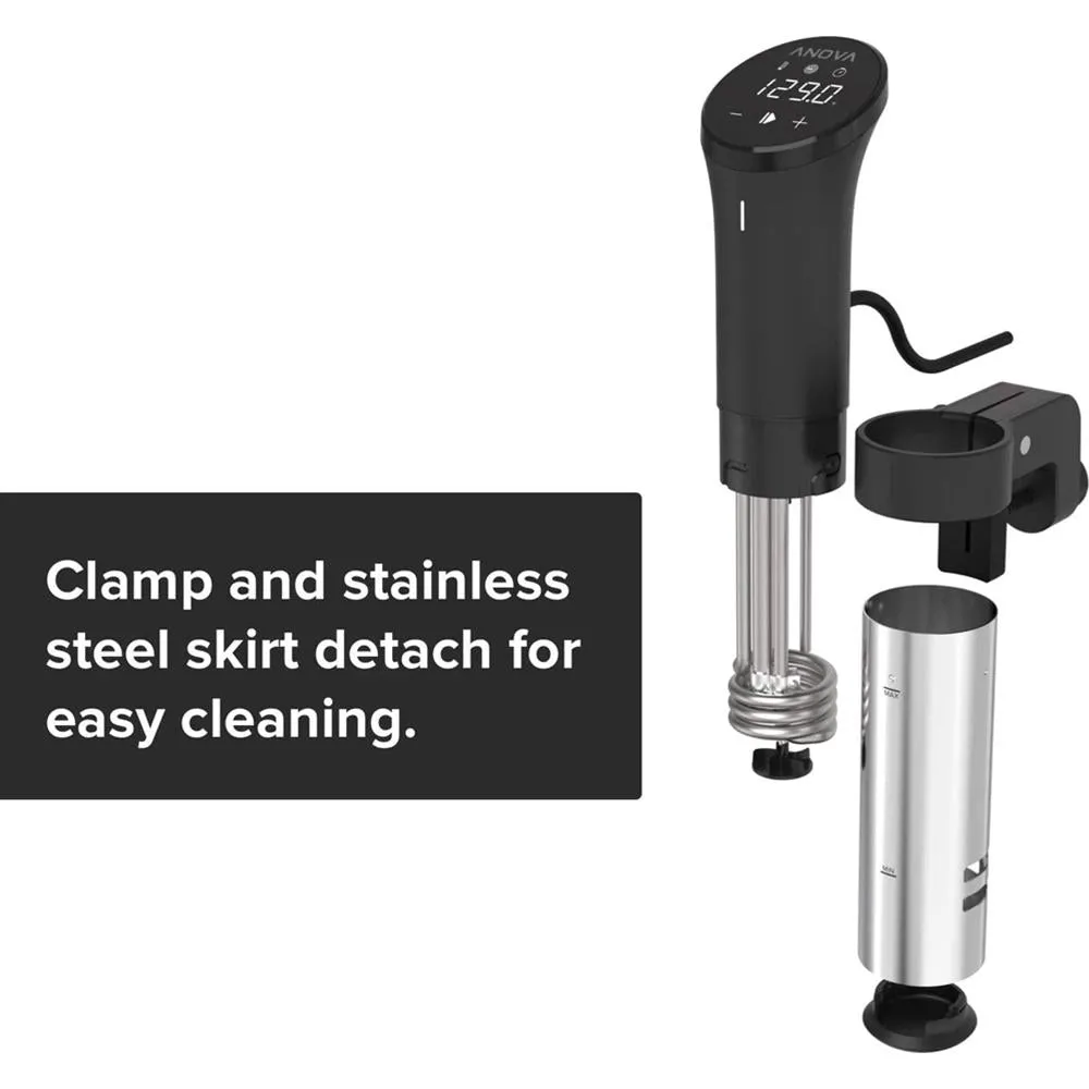 Anova N500-US00 Sous Vide Precision Cooker 1000 Watts with WiFi - (Black and Silver)
