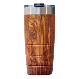 Bison 22oz Tumbler Wood Grain Ole Hickory, Redwood, Oak Barrel