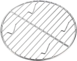 CAMPINGMOON Round Roasting Baking Steaming Cooling Rack Cooking Grid Grill Stainless Steel Fits for Dutch Oven (Diameter 6.7inch, W17)