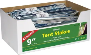 Coghlan's 9810 Tent Stake, 9 in L, Steel :EA: QUANTITY: 50