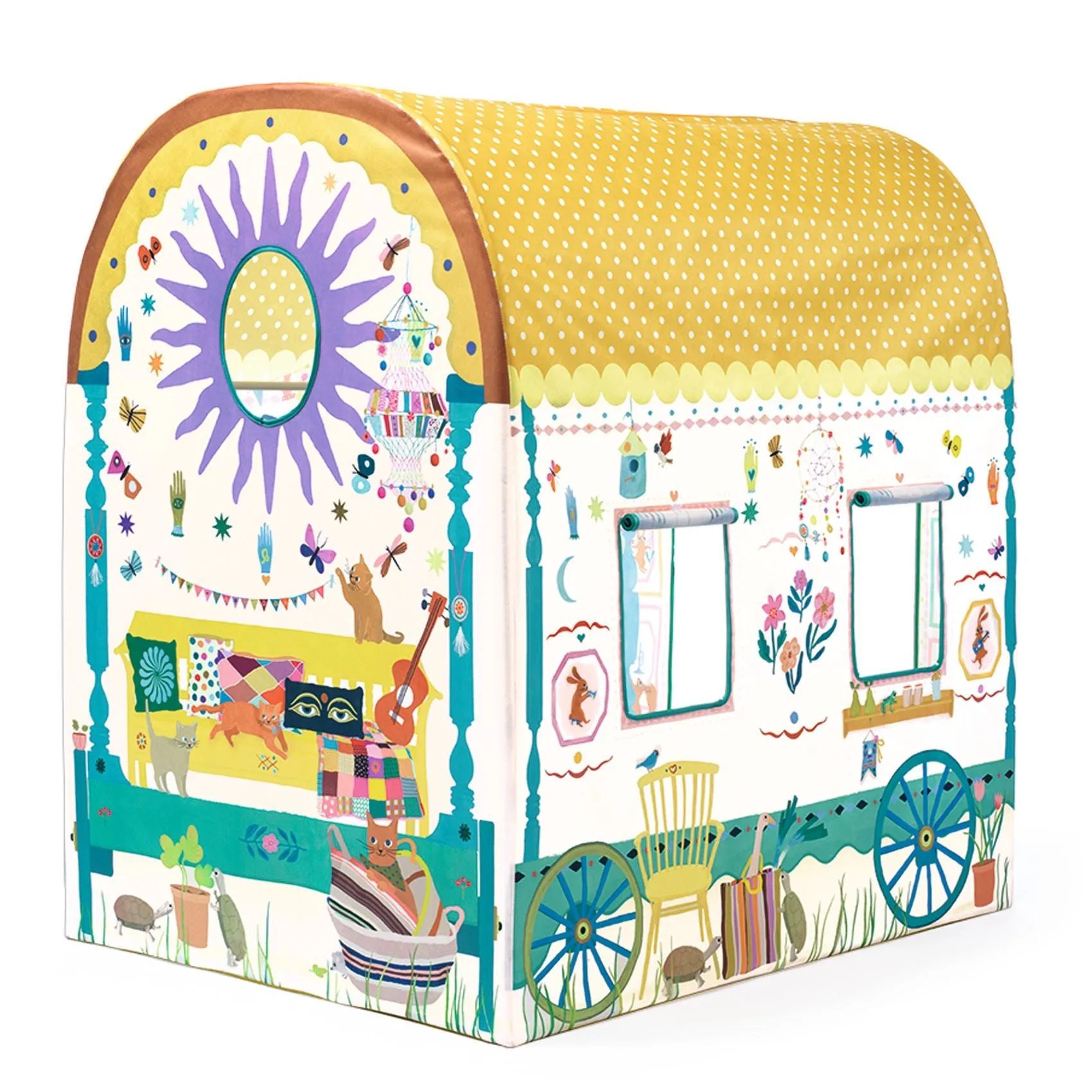 Djeco Caravan Play Tent & Toy Storage Box Set