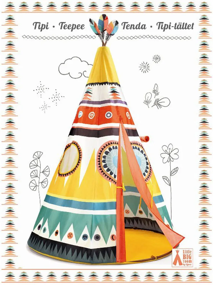 Djeco Teepee Play Tent - Kids Tipi