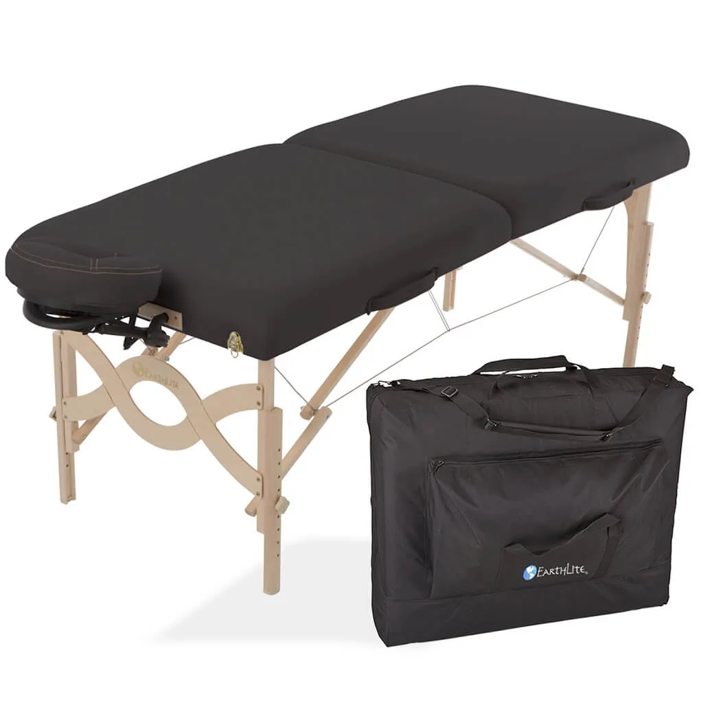 Earthlite Avalon XD Flat Top Portable Massage Table with Carry Bag