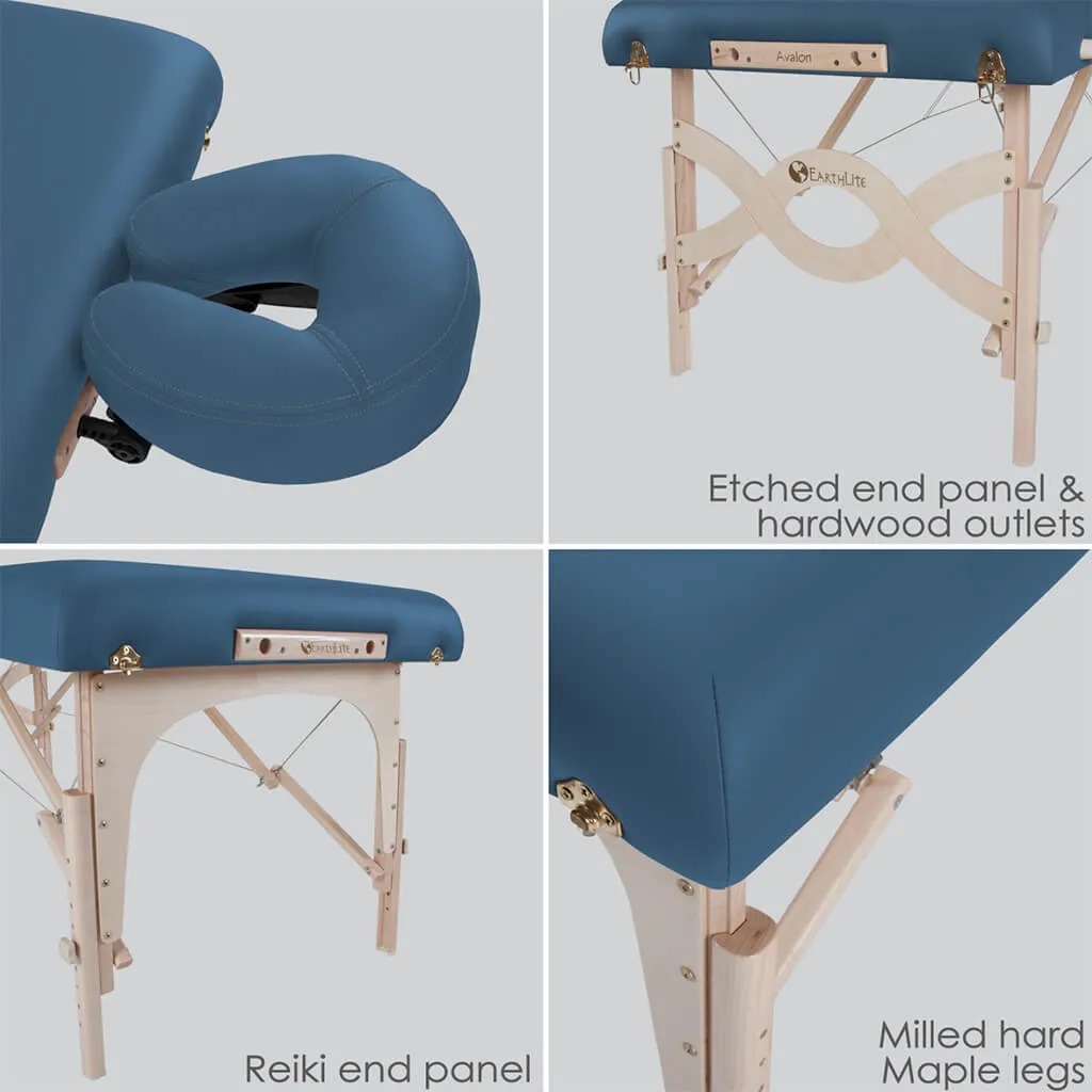 Earthlite Avalon XD Flat Top Portable Massage Table with Carry Bag
