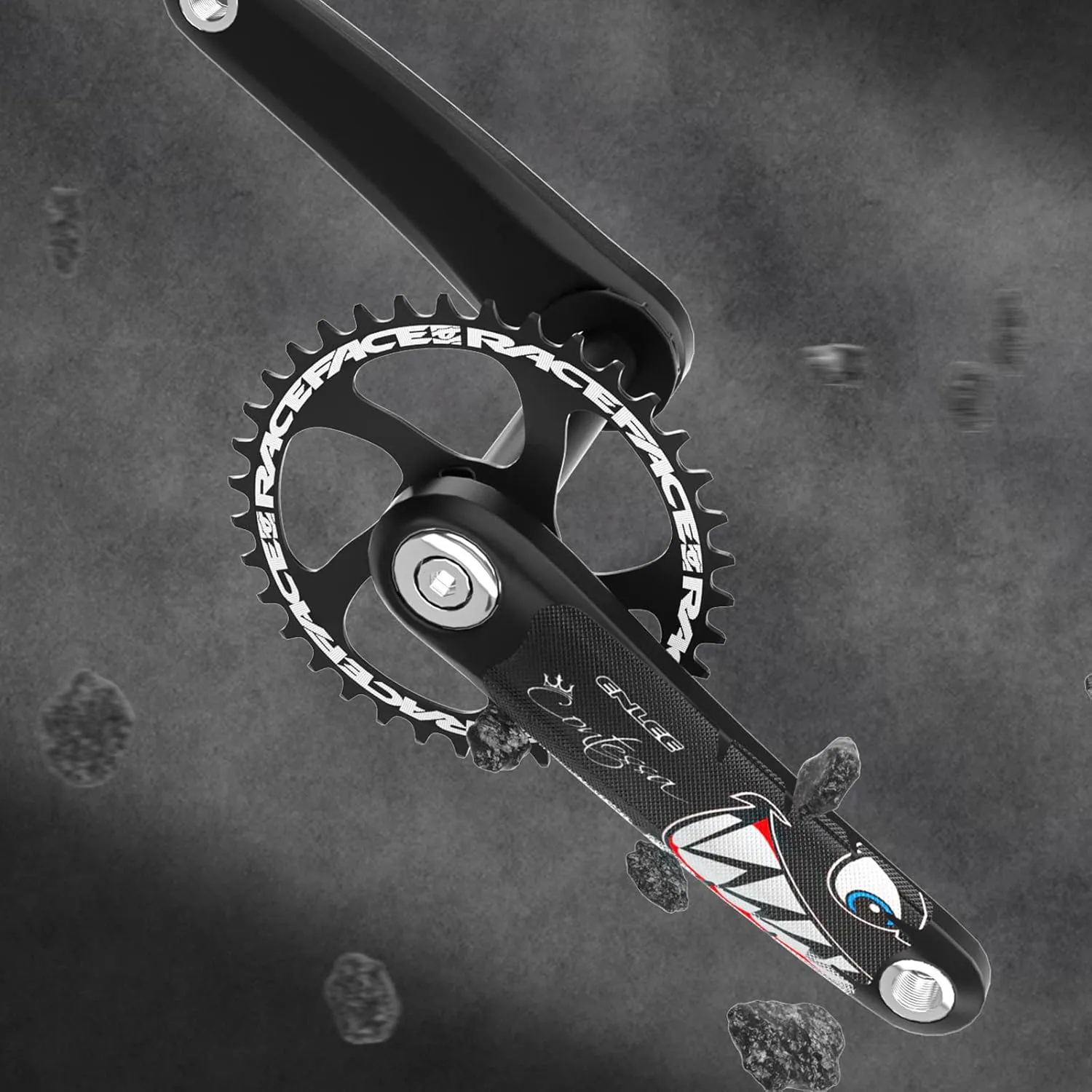 ENLEE One Pair Mountain Bike Stickers, Bicycle Frame Protector for Bike Cranksets/Bicycle Handlebar