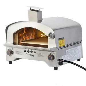 Flame King Outdoor Portable Steel Propane Pizza Oven Gas With Stone