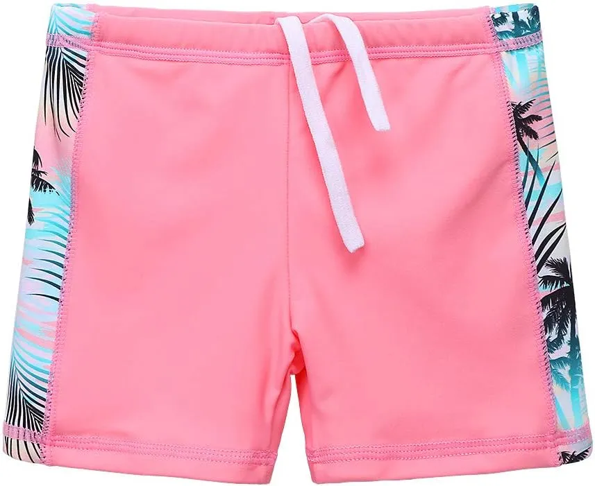 Girls Two Piece Swimsuit Floral UPF 50  Rash Guard Set Kids Beach Swimwear