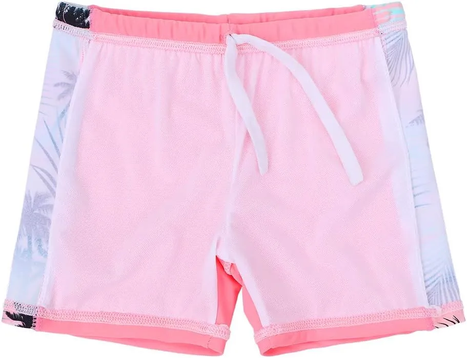 Girls Two Piece Swimsuit Floral UPF 50  Rash Guard Set Kids Beach Swimwear