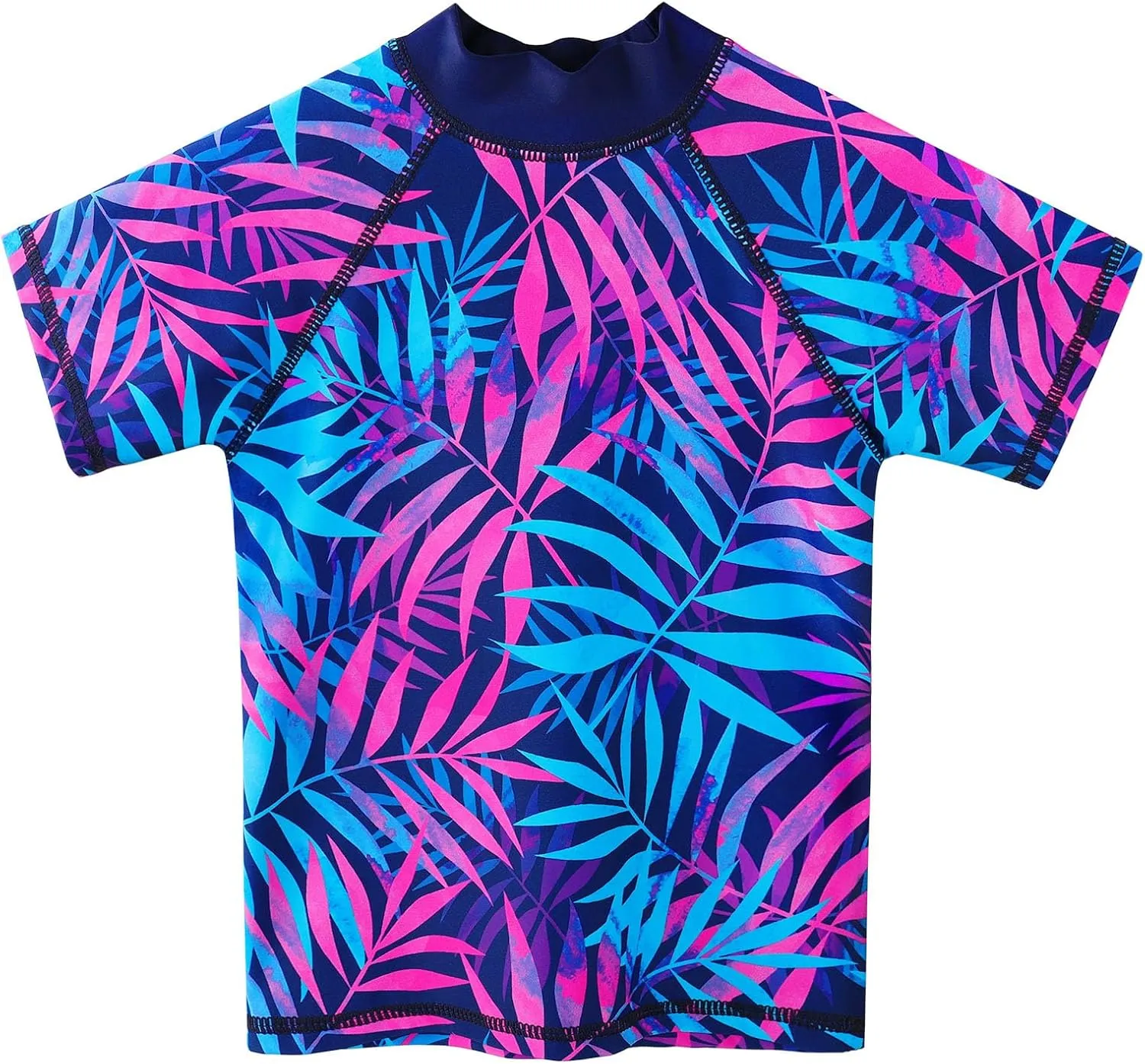 Girls Two Piece Swimsuit Floral UPF 50  Rash Guard Set Kids Beach Swimwear