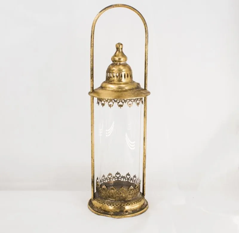 Golden candle lantern