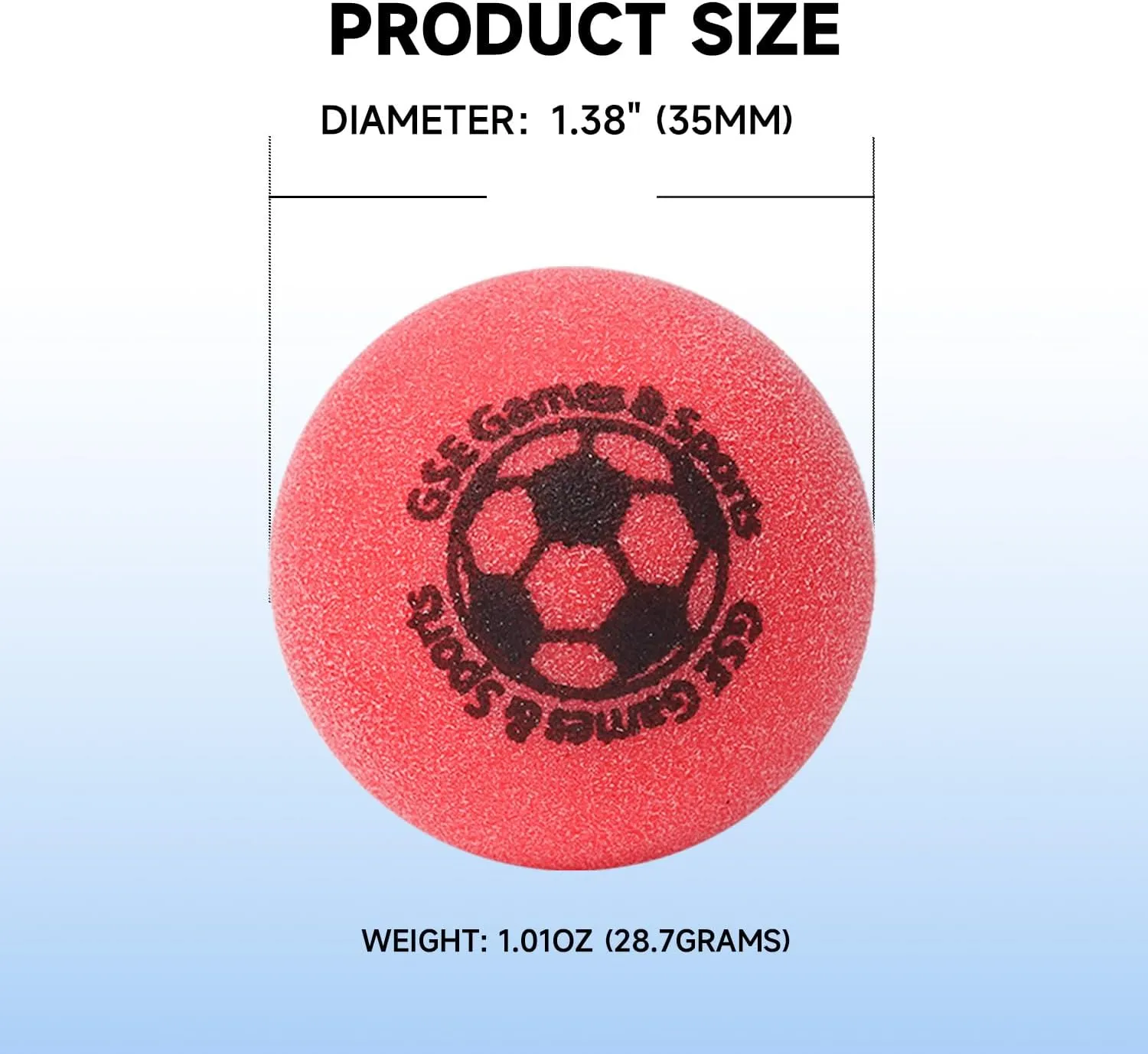 GSE Games & Sports Expert Regulation Size 35mm(1.38") Table Replacement Foosball Balls, Official Tournament Table Soccer Balls, Foosball Table Accessories