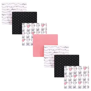 Hudson Baby Cotton Flannel Receiving Blankets Bundle, Bonjour