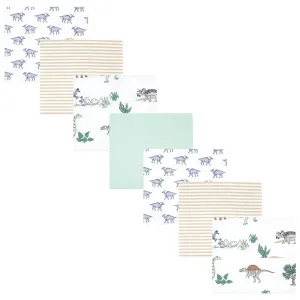 Hudson Baby Cotton Flannel Receiving Blankets Bundle, Boy Dino World