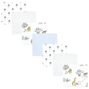 Hudson Baby Cotton Flannel Receiving Blankets Bundle, Boy Safari World