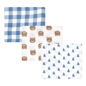 Hudson Baby Cotton Muslin Swaddle Blankets, Little Bear