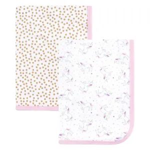 Hudson Baby Cotton Swaddle Blankets, Magical Unicorn