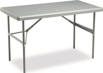 Indestructable Too 1200 Series Resin Folding Table 48W X 24D X 29H Charcoal
