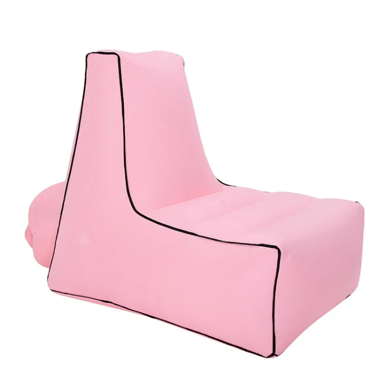 Inflatable Sofa Bed for Camping, Fishing, and Beach, Portable Folding Air Sofa, 27.6 x 25.6 x 23.6 inches (Pink)