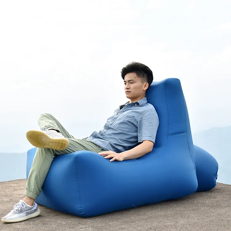 Inflatable Sofa Bed for Camping, Fishing, and Beach, Portable Folding Air Sofa, 27.6 x 25.6 x 23.6 inches (Pink)