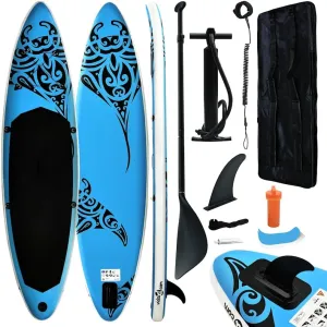 Inflatable Stand Up Paddleboard Set for Fun Water Adventures, Lightweight and Puncture-Resistant, for Recreation and Learning, Blue
