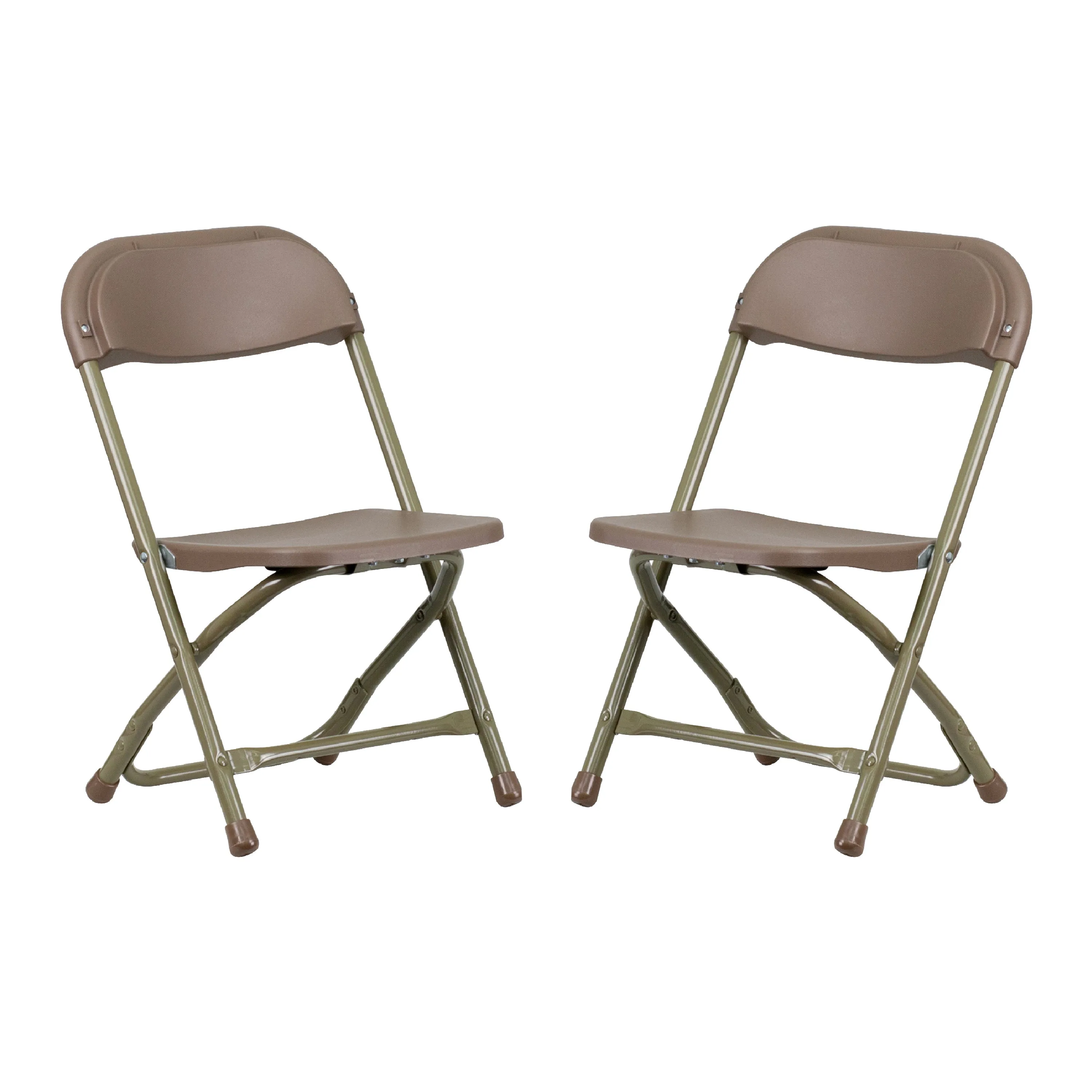 Kids Brown Folding Chair 2-Y-KID-BN-GG