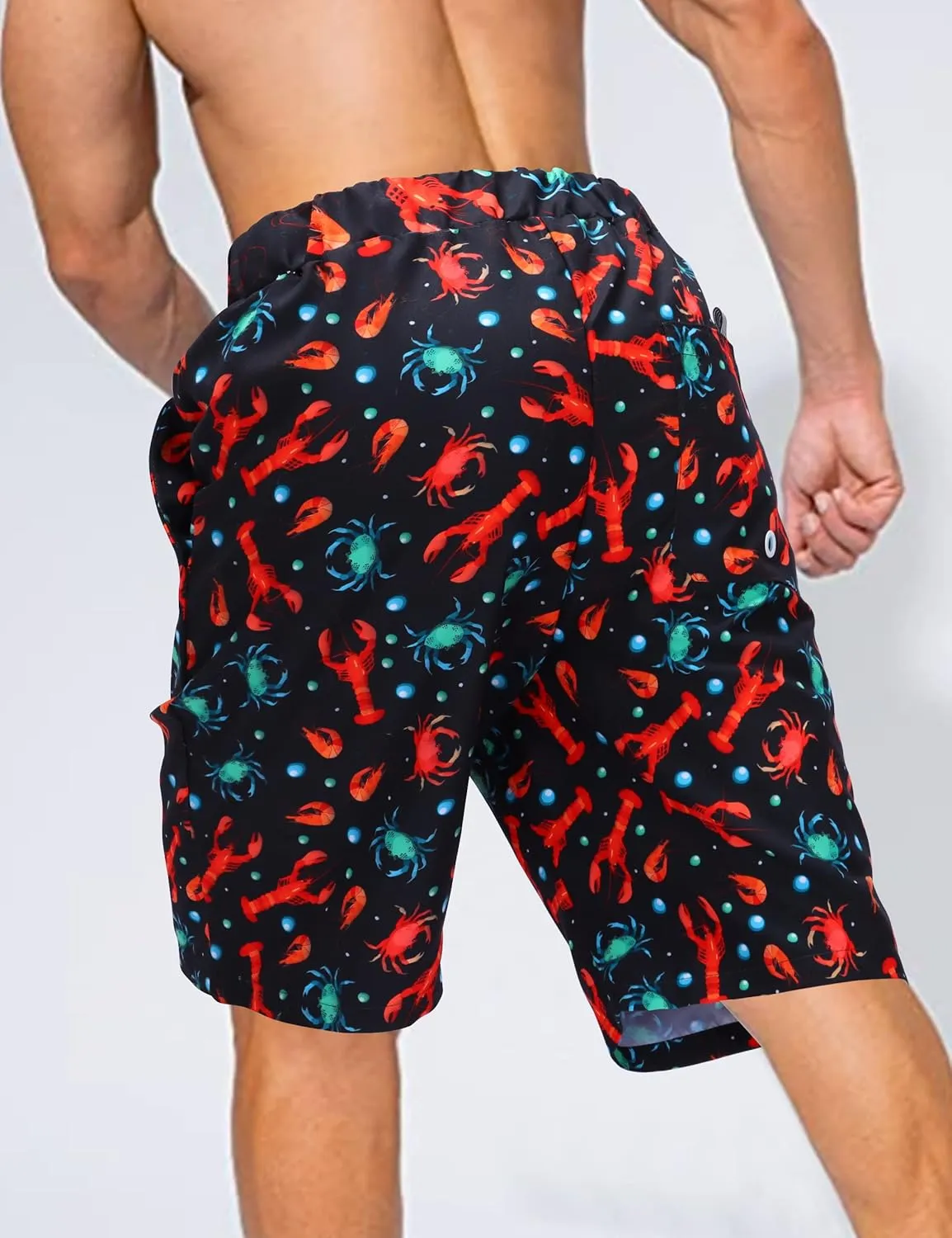 KYKU Swimming Trunks Men Swim Shorts Swimwear Beachwear Board Shorts with Pocket