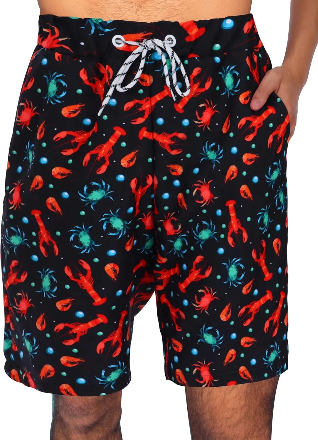 KYKU Swimming Trunks Men Swim Shorts Swimwear Beachwear Board Shorts with Pocket