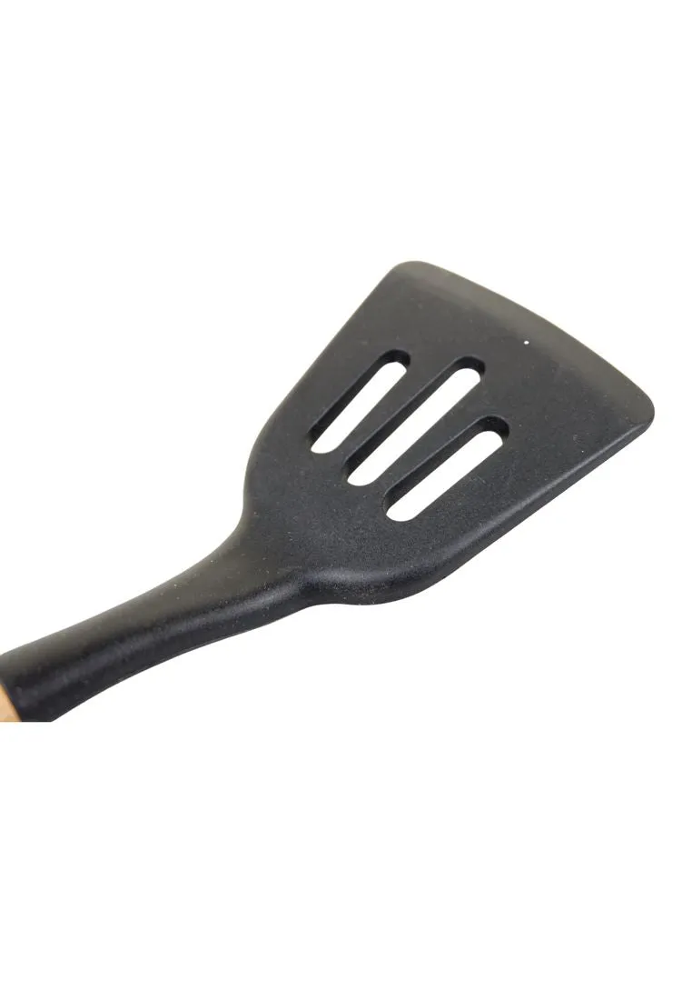 Landmark Anchor Silicone Slotted Turner With Wooden Handle