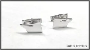 Large Rowing Blade with Hinged Backing Cuff Links
