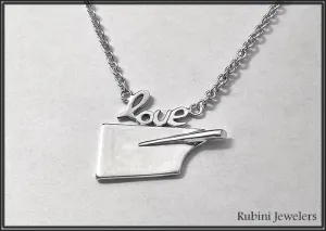 Love Rowing Cable Chain Necklace- Sterling Silver