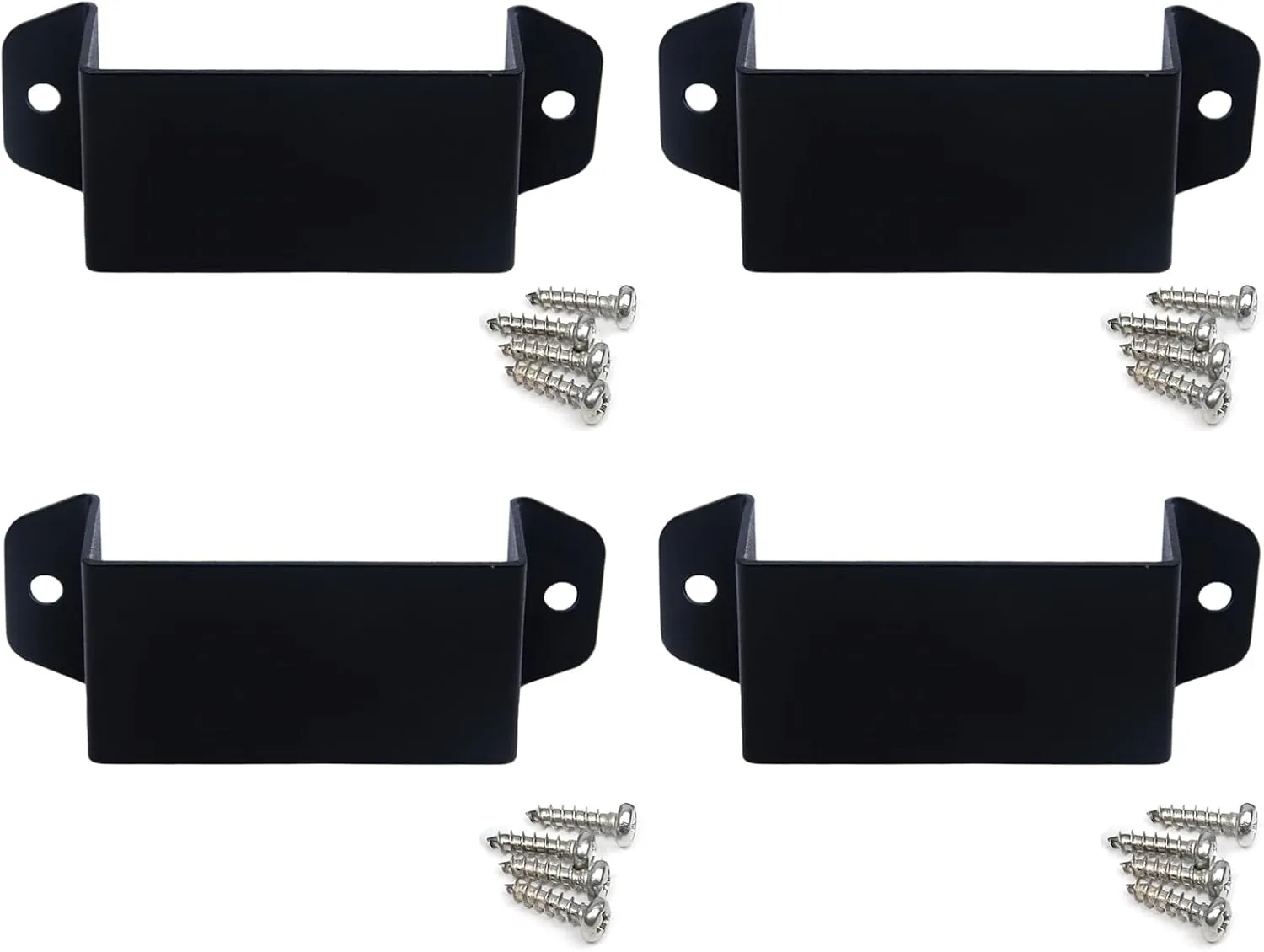 LUITON Universal Radio Hanger Holder Mount, Handheld Radio Holder Mount with Self-Adhesive Tape and Self-Tapping Screws Compatible with Baofeng Midland Kenwood Motorola CB Handheld Radio(4 Pack)