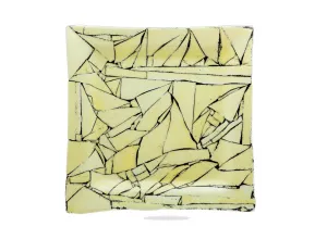 Marble Crackle 18" Beveled Serving Platter