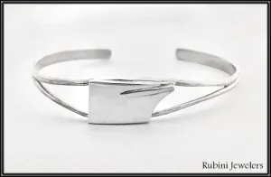 Medium Hatchet Oar Blade in Thin Split Cuff Rowing Bracelet
