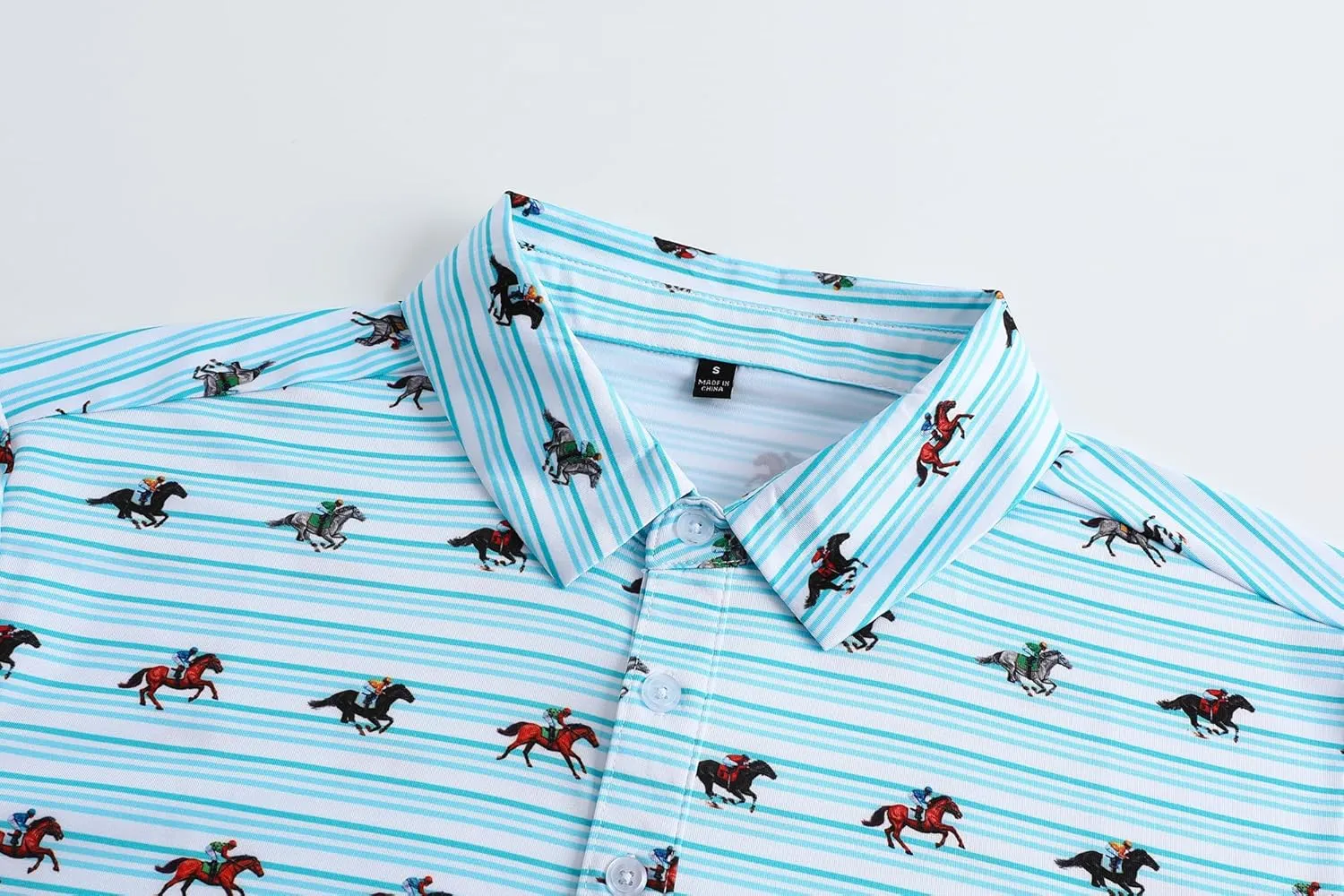 Men's Golf Polo Shirts Short Sleeve Performance Moisture Wicking Dry Fit Funny Golf Polo Shirts for Men